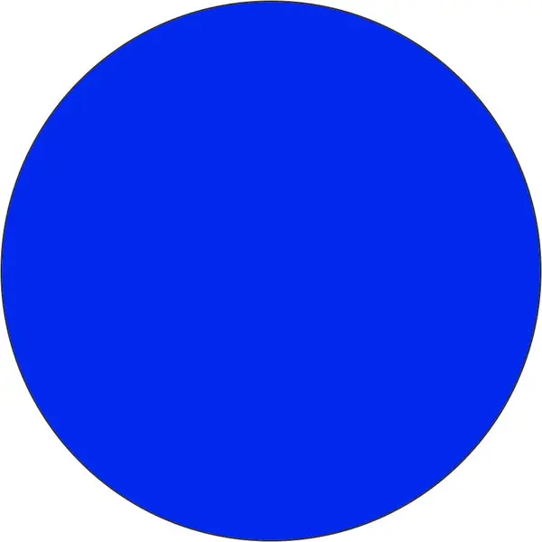 Samolepicí značení umístění palet WT-5210, tvar ''kruh'' – polyester, modrá, pr. 50 mm, balení 25 ks