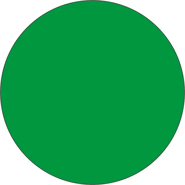 Samolepicí značení umístění palet WT-5210, tvar ''kruh'' – polyester, zelená, pr. 75 mm, balení 25 ks