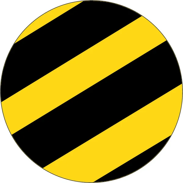 Samolepicí značení umístění palet WT-5210, tvar ''kruh'' – polyester, žluto-černá, pr. 75 mm, balení 25 ks