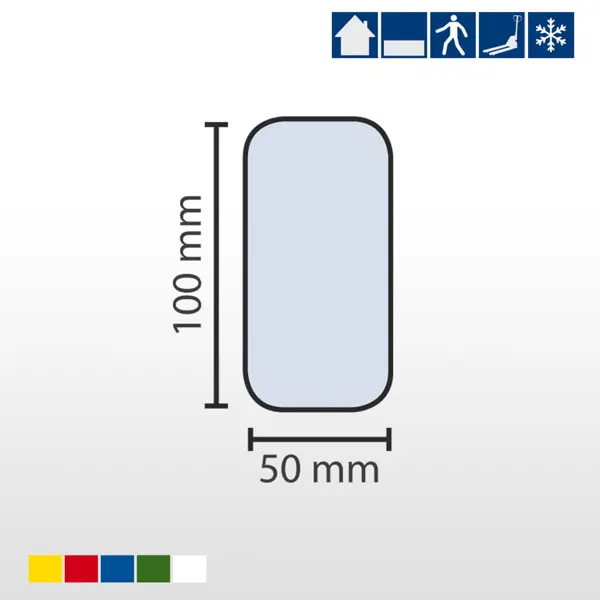 Samolepicí značení umístění palet WT-5210, tvar 