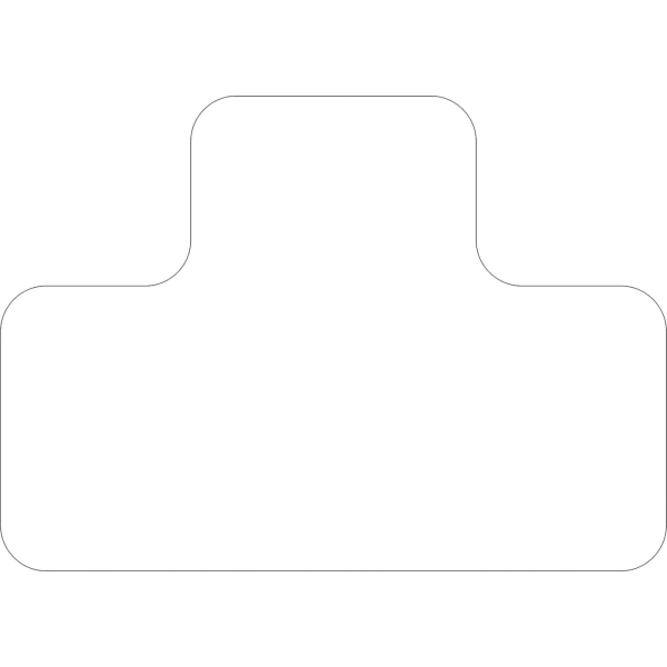 Samolepicí značení umístění palet WT-5210, tvar ''T'' – polyester, bílá, 125×175×75 mm, balení 25 ks