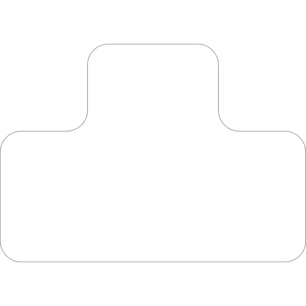 Samolepicí značení umístění palet WT-5210, tvar ''T'' – polyester, bílá, 125×175×75 mm, balení 25 ks