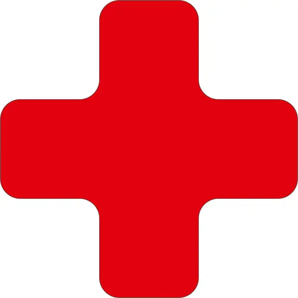 Samolepicí značení umístění palet WT-5210, tvar ''X'' – polyester, červená, 150×150×50 mm, balení 25 ks