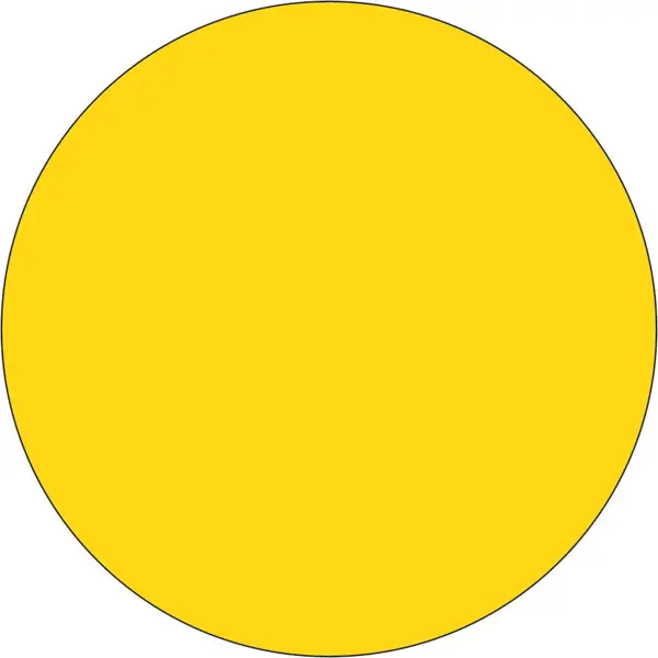 Samolepicí značení umístění palet WT-7110, tvar ''kruh'' – polykarbonát, žlutá, pr. 50 mm, balení 25 ks