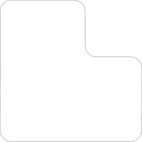 Samolepicí značení umístění palet WT-7110, tvar ''L'' – polykarbonát, bílá, 125×125×75 mm, balení 25 ks