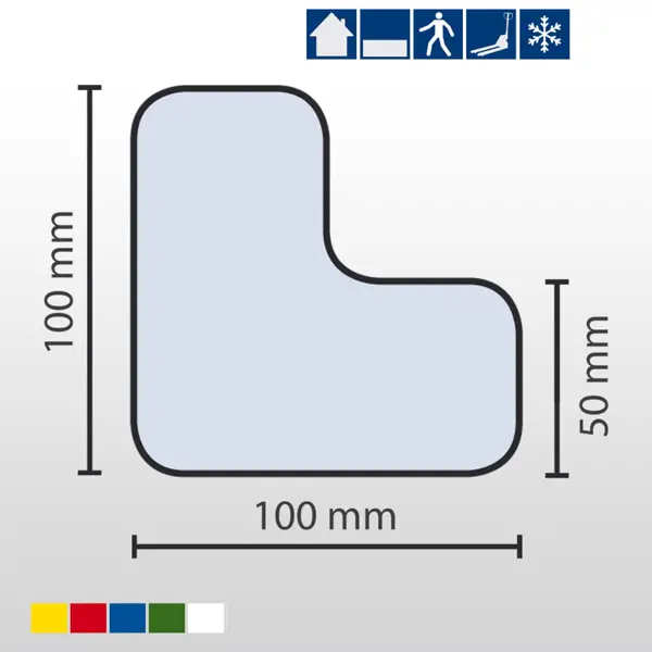 Samolepicí značení umístění palet WT-7110, tvar 