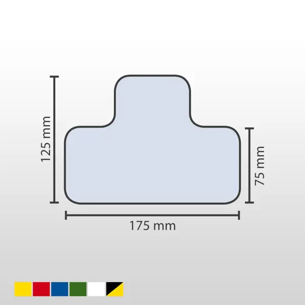 Samolepicí značení umístění palet WT-7110, tvar 