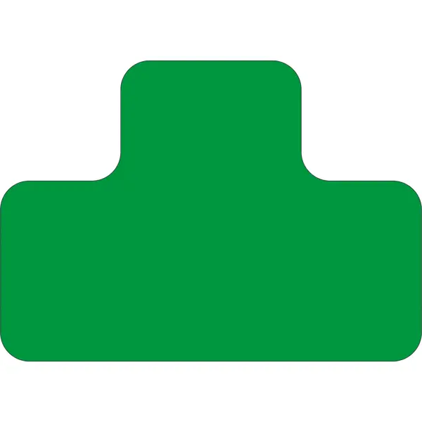 Samolepicí značení umístění palet WT-7110, tvar ''T'' – polykarbonát, zelená, 125×175×75 mm, balení 25 ks