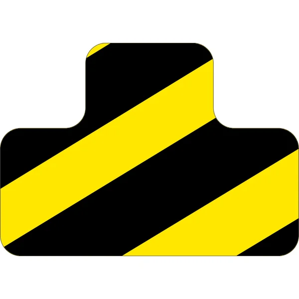 Samolepicí značení umístění palet WT-7110, tvar ''T'' – polykarbonát, žluto-černá, 100×150×50 mm, balení 25 ks