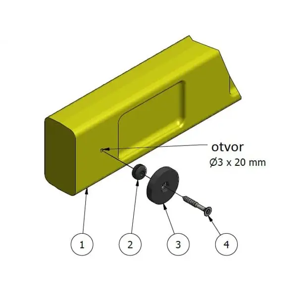 Samouzavírací bezpečnostní branka SafeGate – žlutá, 560 mm