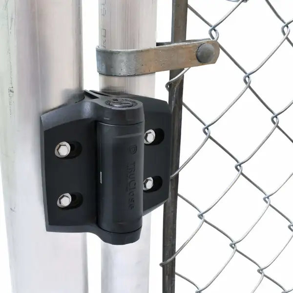 Samouzavírací závěsy pro bezpečnostní branky pro trubky 6/4“ – černá, polymer, 48,3 mm, pár