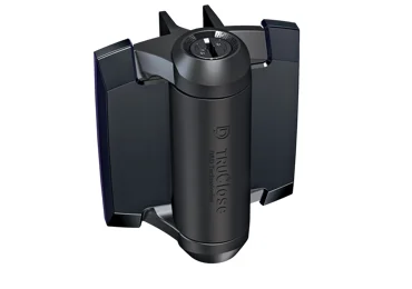 Samouzavírací závěsy pro brány s bočními upevňovacími rameny – černá, kov, 19 mm / 30 kg, pár