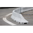 Silniční betonové svodidlo 50 HS01CSB, zkrácené, šrafované – průběžný díl, žluto-černá, 1000×440×500 mm