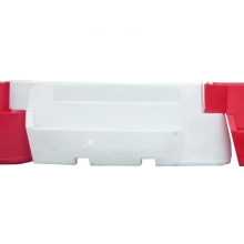 Silniční plastové svodidlo Nova Baufence – MDPE, bílá, 800×520×2000 mm