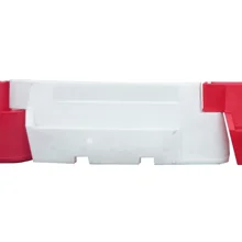 Silniční plastové svodidlo Nova Baufence – MDPE, bílá, 800×520×2000 mm