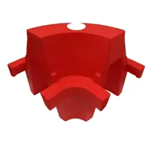 Silniční plastové svodidlo rohové, mobilní zábrana Standard – PE, bílá, v.555 mm