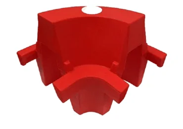 Silniční plastové svodidlo rohové, mobilní zábrana Standard – PE, bílá, v.555 mm