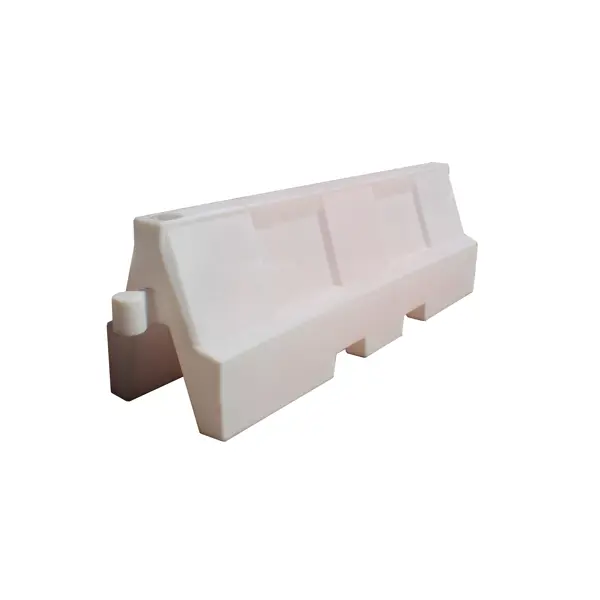 Silniční plastové svodidlo Standard Heavy – PE, bílá, 550×650×2000 mm