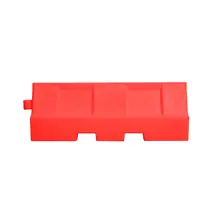 Silniční plastové svodidlo Standard Heavy – PE, červená, 550×650×2000 mm
