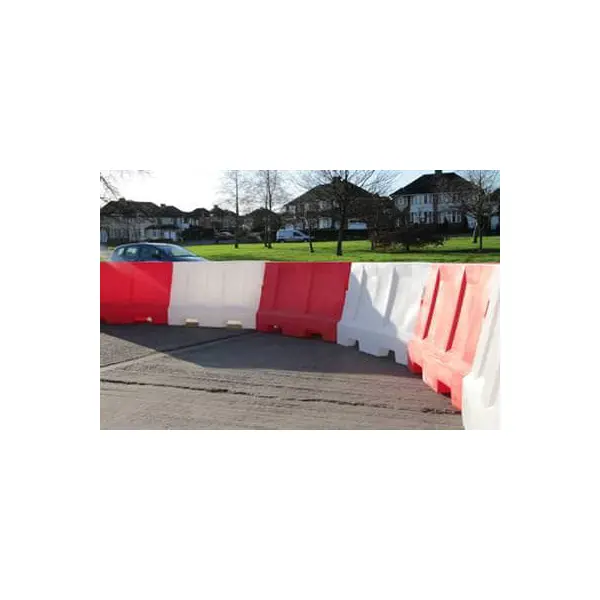 Silniční plastové svodidlo Standard – PE, bílá, 800×400×1200 mm