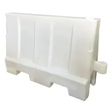 Silniční plastové svodidlo Standard – PE, bílá, 800×400×1200 mm