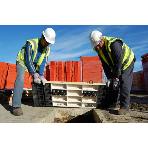 Silniční přejezdové desky 15/5 pro výkop šířky do 700 mm, koncový díl – SMC, nosnost 44t, 1500×500 mm