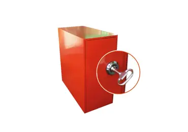 Skříňka pro úschovu nenatažené zábrany Maxi 15M – ocel, 500×480×230 mm