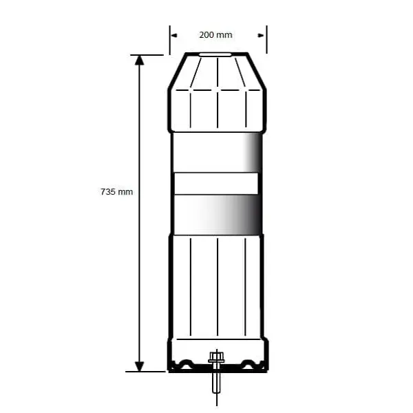 Směrové sloupky Balisety J12 – pr. 200×735 mm, zelená