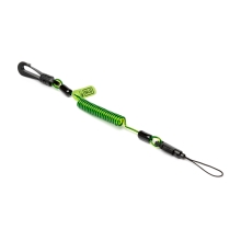 Spirálová upevňovací šňůra NLG Lanyard, malá – plast, zelená