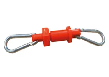 Spojovací článek plastových řetězů, typ dvojitá spojka, barva červená