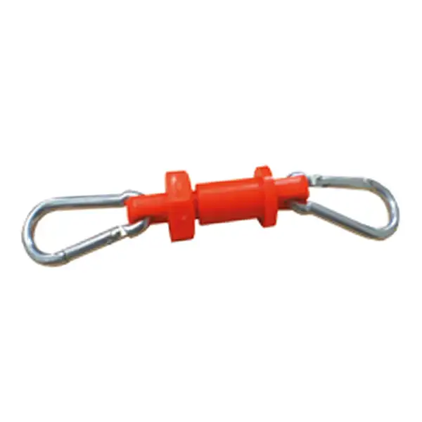 Spojovací článek plastových řetězů, typ dvojitá spojka, barva červená