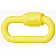 Spojovací článek plastových řetězů, typ karabina – plast, žlutá, balení 4 ks