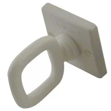 Spojovací článek plastových řetězů, typ nástěnné oko – bílá