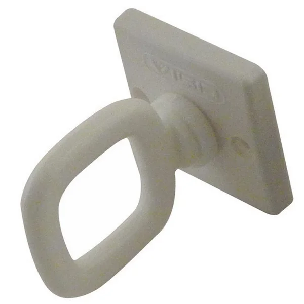 Spojovací článek plastových řetězů, typ nástěnné oko – bílá