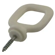 Spojovací článek plastových řetězů, typ oko – bílá, balení 4 ks