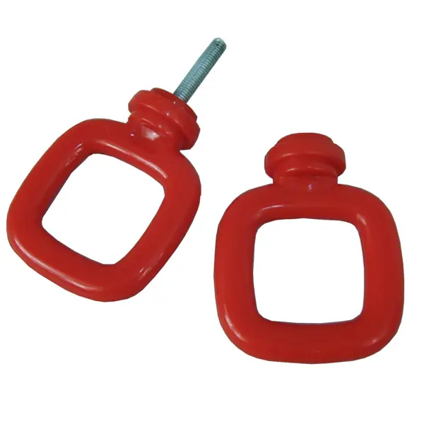 Spojovací článek plastových řetězů, typ oko – červená, balení 4 ks