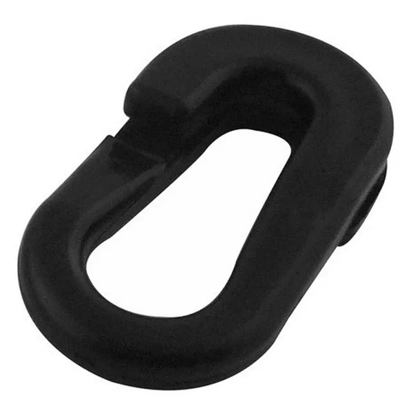 Spojovací článek plastových řetězů, typ průvlačná karabina – černá, balení 4 ks