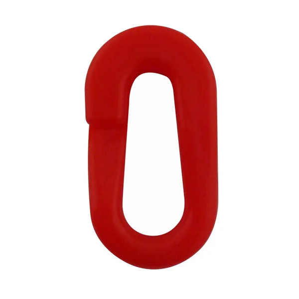 Spojovací článek plastových řetězů, typ průvlačná karabina – červená, balení 4 ks