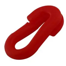 Spojovací článek plastových řetězů, typ průvlačná karabina – červená, balení 4 ks