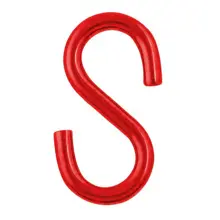 Spojovací článek plastových řetězů, typ S – červená, balení 4 ks