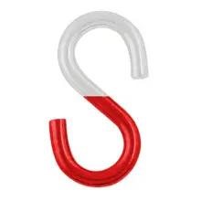 Spojovací článek plastových řetězů, typ S – červeno-bílá, balení 4 ks