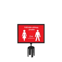 Tensabarrier držák pro značení na sloupek, černá – formát A4, horizontální