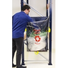 Transparentní závěsný pytel na regály pro třídění odpadu, RackSack Clear 160 l, 