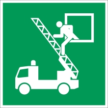 Únikové luminiscenční značení, únikový východ – fólie, 100x100 mm