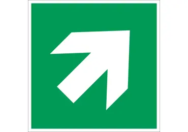 Únikové značení (luminiscenční) – diagonální směrová šipka