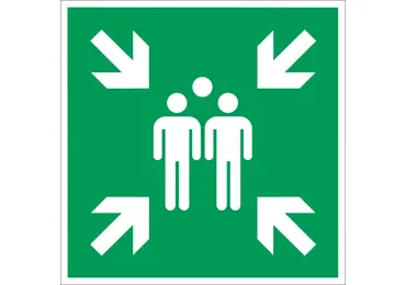 Únikové značení (luminiscenční) – shromaždiště