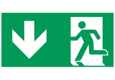 Únikové značení (luminiscenční) – úniková cesta dolů