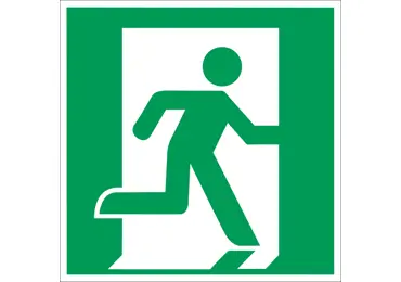 Únikové značení (luminiscenční) – úniková cesta vpravo