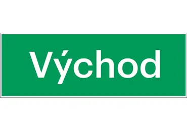 Únikové značení (luminiscenční), ''Východ''