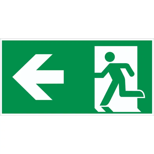 Únikové značení, úniková cesta vlevo – fólie, 300×150 mm